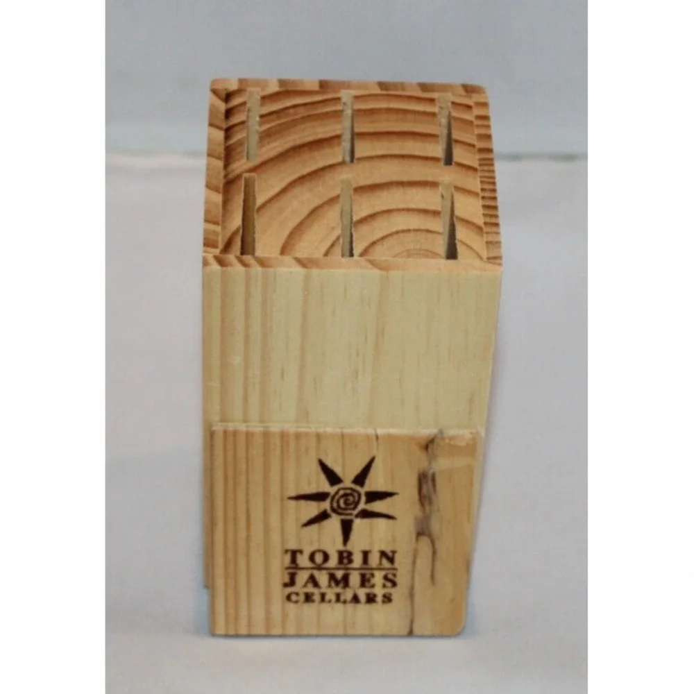 Tobin James Cellars Winery steak knife set (6) w/ knife block NIB Paso Robles CA